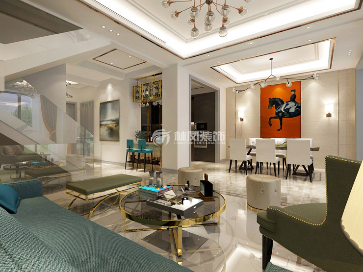 輕奢風格橫梁弱化設(shè)計裝修效果圖