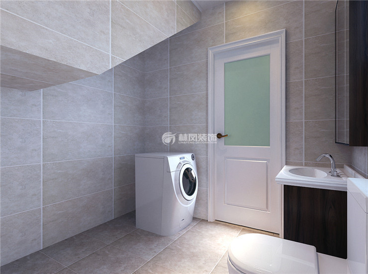 衛(wèi)生間洗衣機擺放裝修效果圖