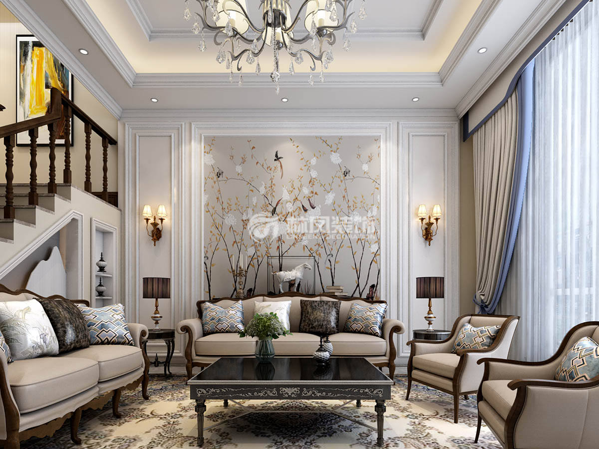 歐式風格樓梯下方空間設計裝修效果圖